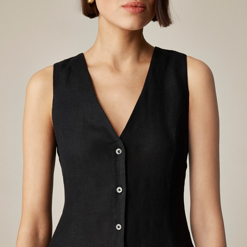 J. Crew Mini Dress in Linen, size 2 TALL - Picture 2 of 5